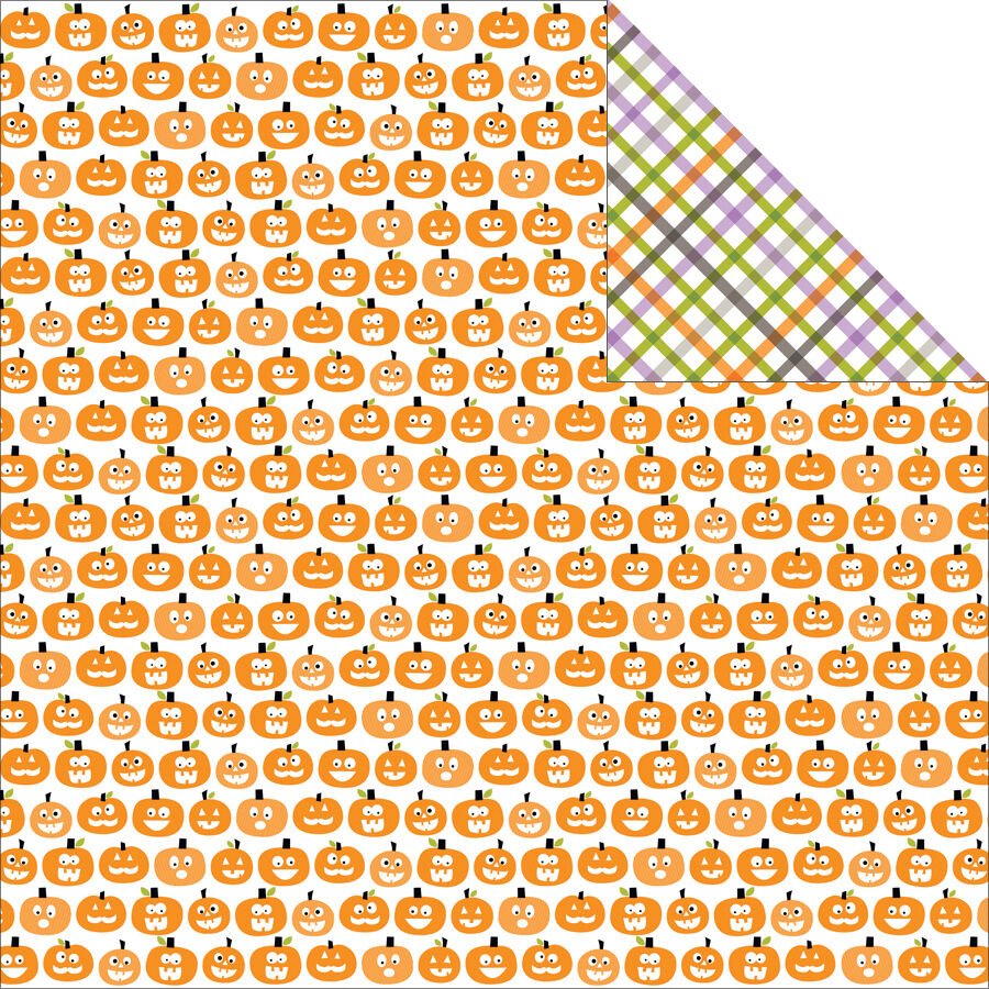 Bella Blvd Halloween Magic Double Sided Cardstock 12 X 12 Pumpkin Parade
