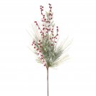 Darice Frosted Pine Spray with Berries - 7 x 28 Inches