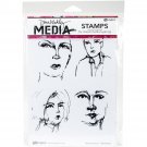 Ranger Dina Wakley Media Cling Stamps Sketched FacesÂ 