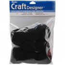 Darice Acrylic Pom Poms Black 2 Inches