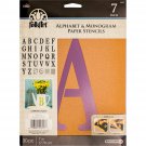 Plaid Folkart Stencil Paper, Alphabet & Monogram Serif 7 Inches