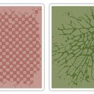 Tim Holtz Texture Fades Alterations Embossing Folders Checkerboard&Cracked Set