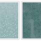 Tim Holtz Texture Fades Alterations Embossing Folders Dot Matrix & Gridlock Set