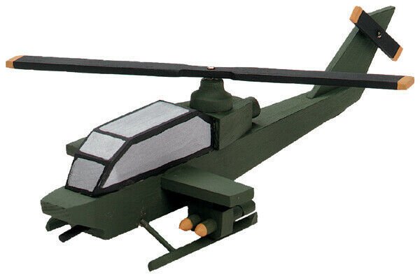 Darice Wood Model Kit Attack Helicopter 7.5 X 2.25 Inches
