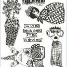 Ranger Dyan Reaveleys Dylusions Unmounted Rubber Stamps Black Sheep