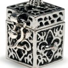 Darice Prayer BoX metal Charm Fleur De Lis Antique Silver