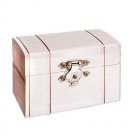 Darice Unfinished Wooden Box with Hinged Curved Top