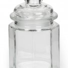 Darice Glass Canister with Lid Paneled Clear 3.0625 x 4.9375 inches