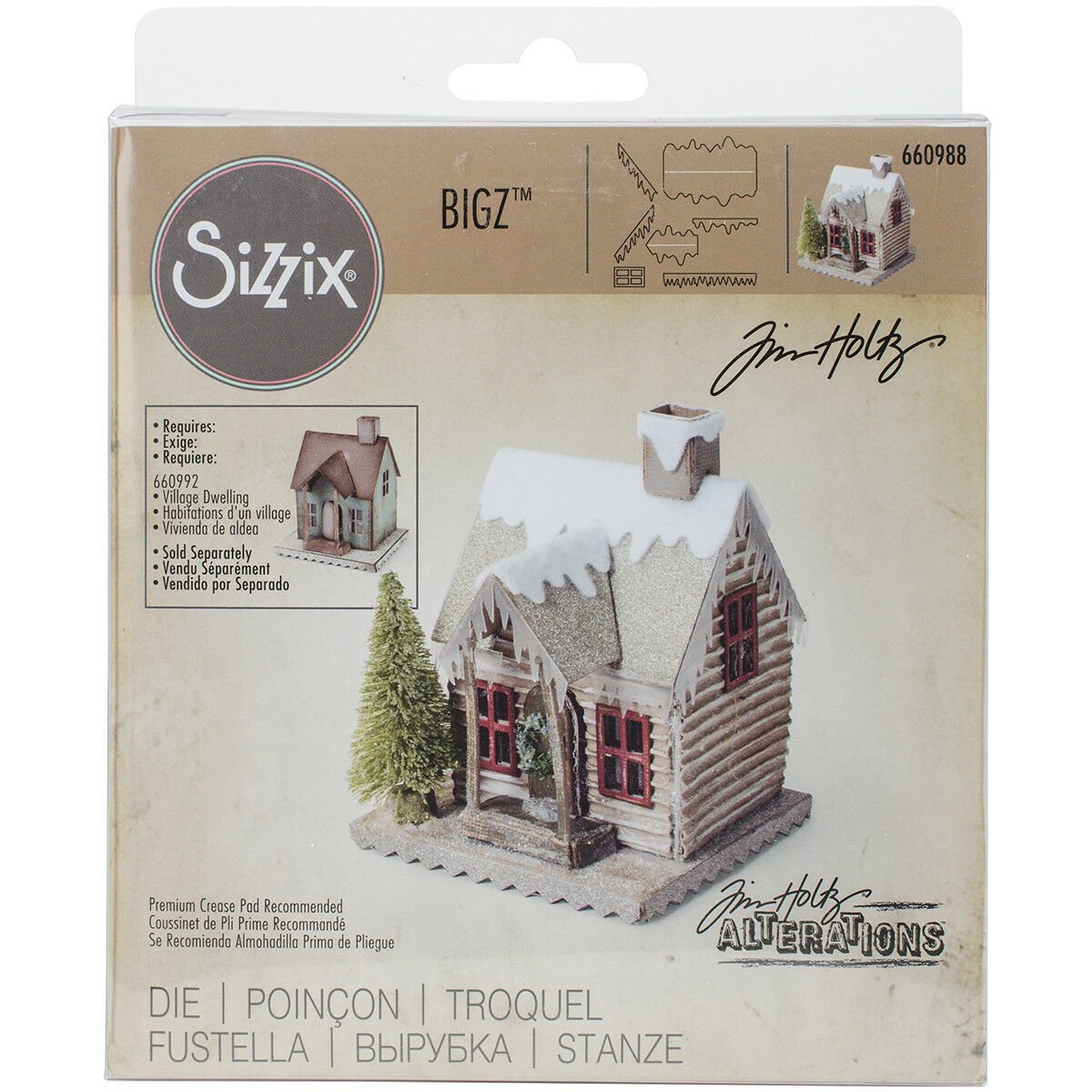 Sizzix Bigz Die Village Winter by Tim Holtz
