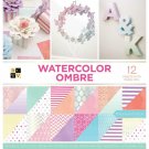 American Crafts 12" X 12" Watercolor Ombre Premium Printed Cardstock Stack