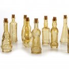 Darice Amber Colored Mini Glass Bottles with Corks Assorted Shapes and Sizes