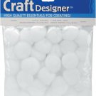 Darice Acrylic Pom Pom  White 1 Inch