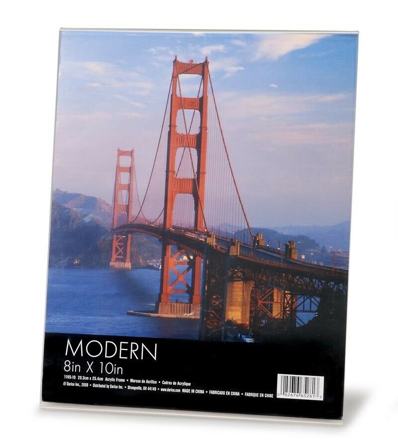 Darice L-Shape Frame Vertical Clear 8 X 10 Inches
