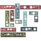 Sizzix Tim Holtz Alterations Thin Holiday Words Thinlits Die