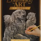 Gold Foil Engraving Art Kit 8X10 inches Golden Retriever & Puppies