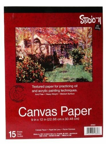 Darice Studio 71 Canvas Paper Pad Heavy Weight Medium Surface 9X12 Inches