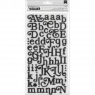 American Crafts Soho Garden Thickers Alphabet Stickers Glitter Foam Boho Black