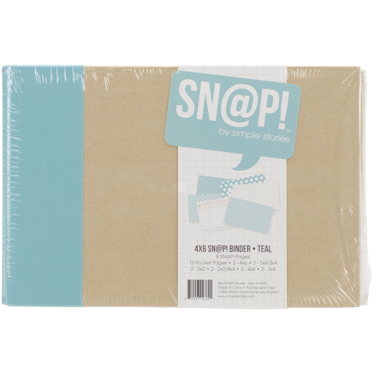 Simple Stories SNAP Studio Collection 4 X 6 Horizontal Binder Teal