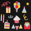 American Crafts DCWV Letterboard Icons Party
