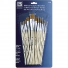 Loew-Cornell Nylon Brush Set, Brown, 12-Pack