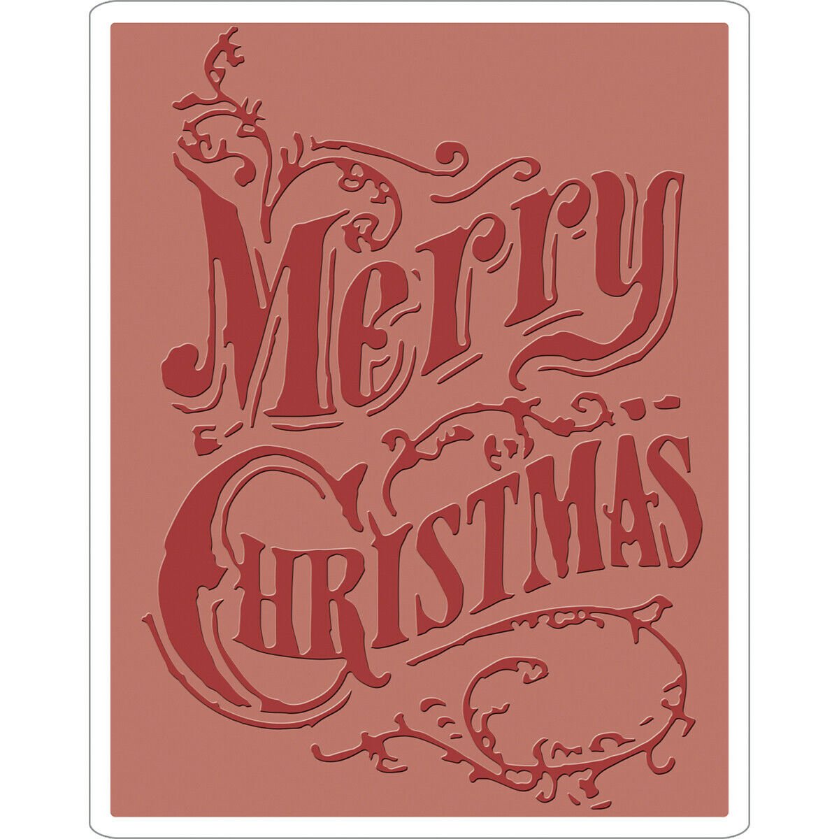 Tim Holtz Alterations Christmas Texture Fades Embossing Folder Christmas Scroll