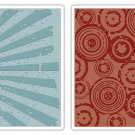 Tim Holtz Texture Fades Alterations Embossing Folders Rays And Retro Circles Set