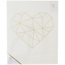 American Crafts  Color Reveal Collection Watercolor Panel 16 X 20 Geo Heart