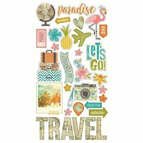 Simple Stories You Are Here Collection Chipboard Stickers