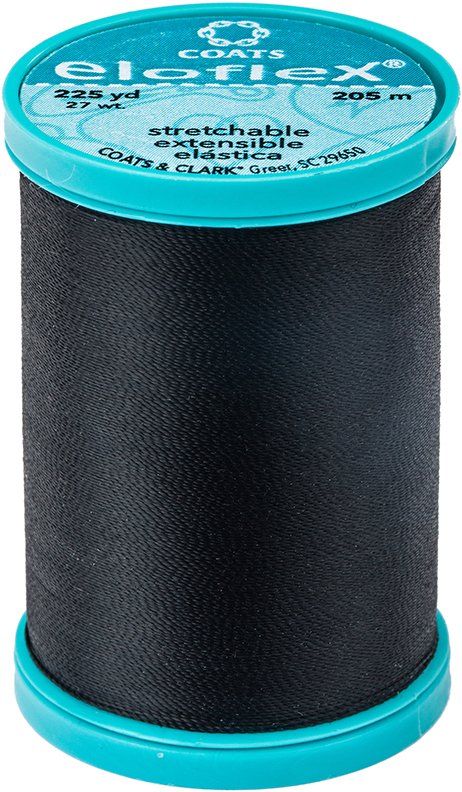 Coats Eloflex Stretch Thread 225Yd-Black