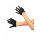Leg Avenue Women's Mini Cropped Satin Gloves Black One Size