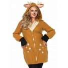 Leg Avenue Women'S Cozy Cute Fawn Dress Costume, Brown/Khaki, Large