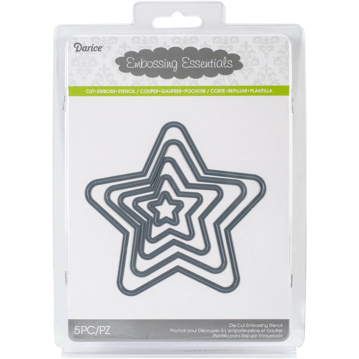Darice Embossing Essentials Die, Nesting Stars