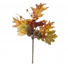 Fall Floral Artificial Fall Pick with Pine Cones and Berries Fall Color14 inches