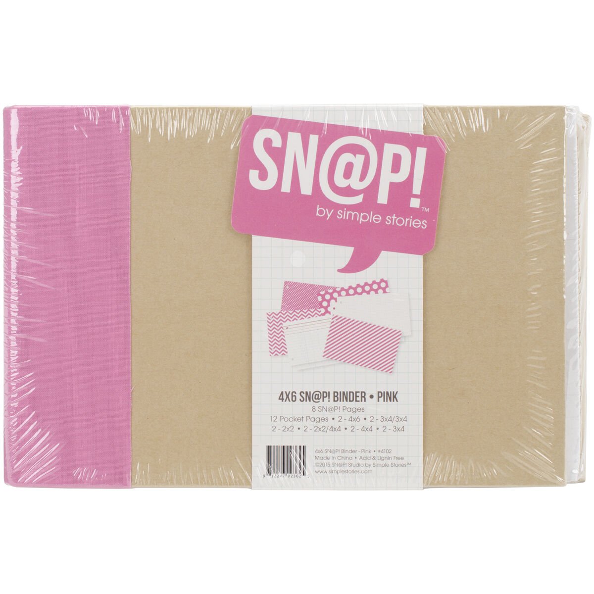 Sn@p! Binder 4"X6" - Pink