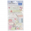 Paper House 3D Stickers 4.5"X7.5" -Bridal Shower