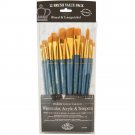 Royal Langnickel Golden Taklon Angular Variety Pack Brush Set