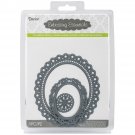 Darice Craft Dies Oblong Doily Frame Die Cuts with Embossing Stencil