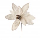 Darice Christmas Floral Picks with Poinsettia Natural 11 inches