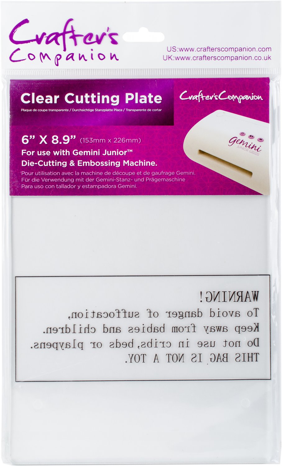 Gemini Junior Clear Cutting Plate 6"X9"-
