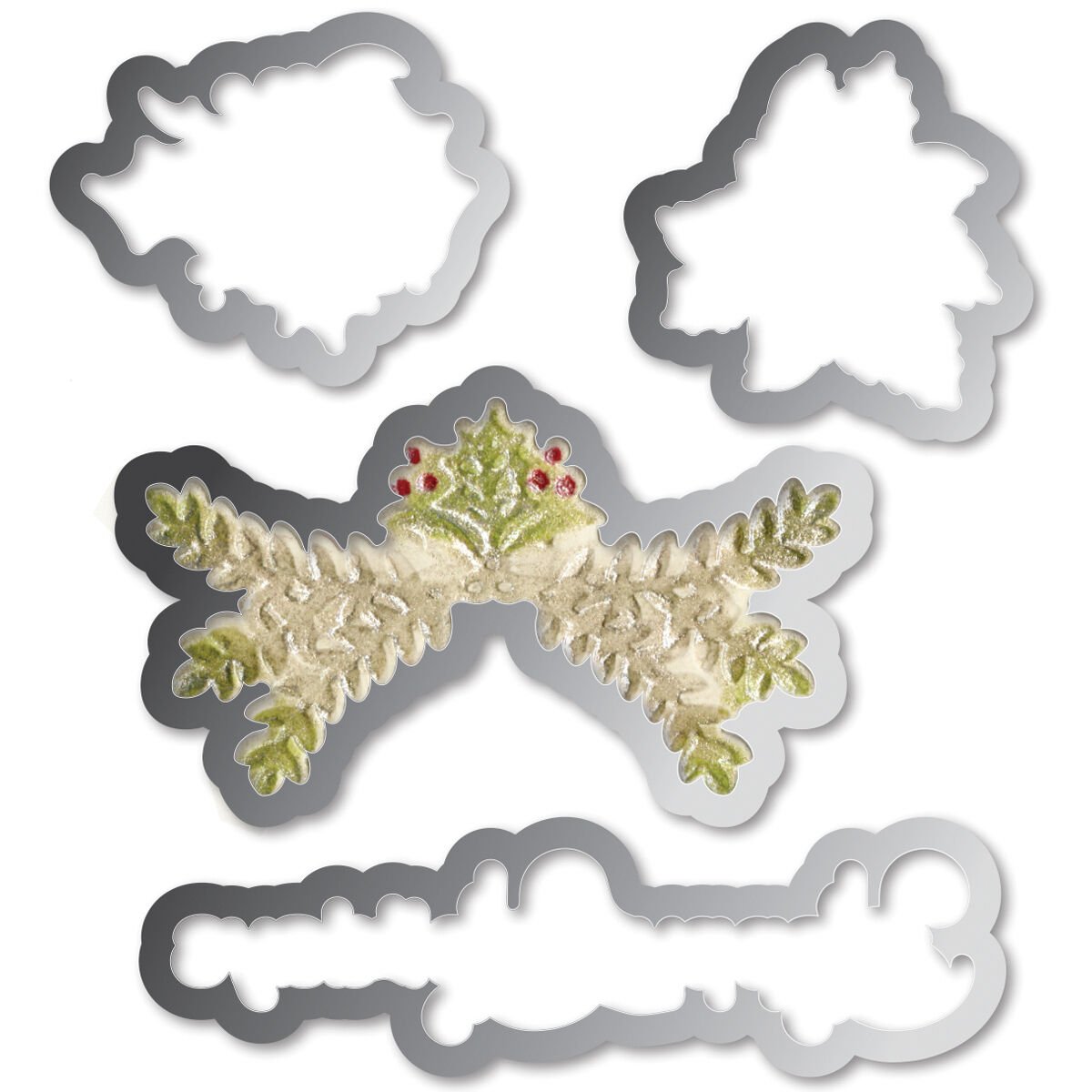 Sizzix Framelits 657976 Die And Embossing Folder Christmas Ornament Set