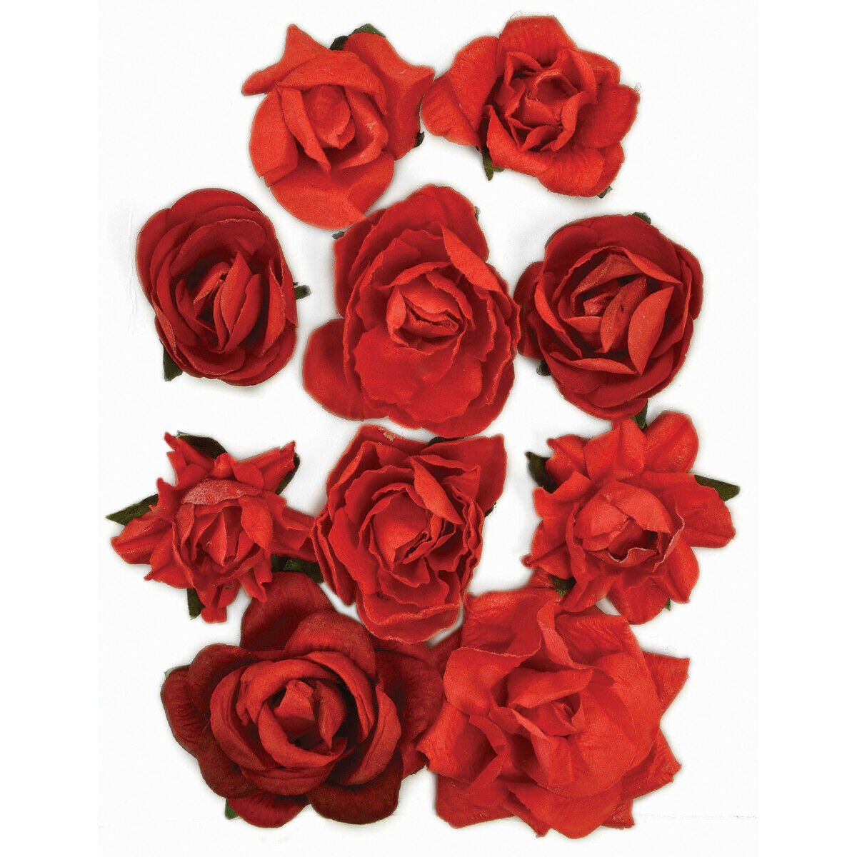 Kaiser Craft Paper Blooms Fire Red