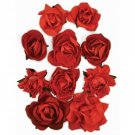 Kaiser Craft Paper Blooms Fire Red