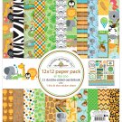Doodlebug Double-Sided Paper Pack 12"X12" 12/Pkg-At The Zoo