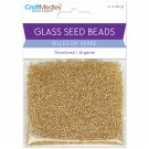 Glass Seed Beads Silver Lined 60g-Gold