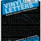 Permanent Adhesive Vinyl Letters & Numbers 2" 167/Pkg-Black