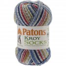 Patons Kroy Socks Yarn-Blue Striped Ragg