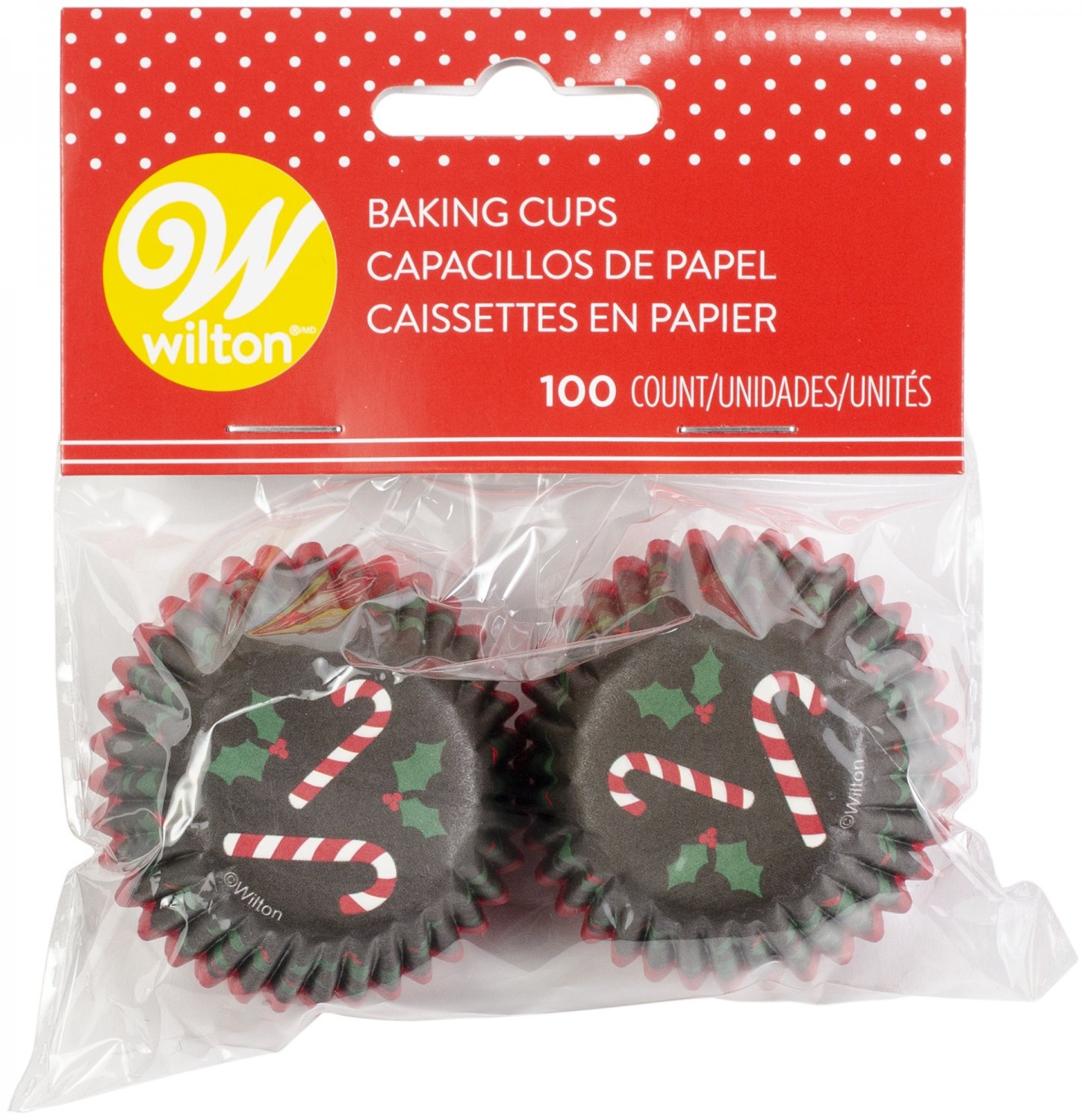 Mini Baking Cups-Christmas Traditional Candy Cane 100/Pkg