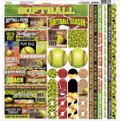 Reminisce Variety Cardstock Stickers 12"X12"-Softball