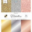 Dcwv Single-Sided Cardstock Stack 6"X6" 14/Pkg-Washi Metallics Glitter & Foil