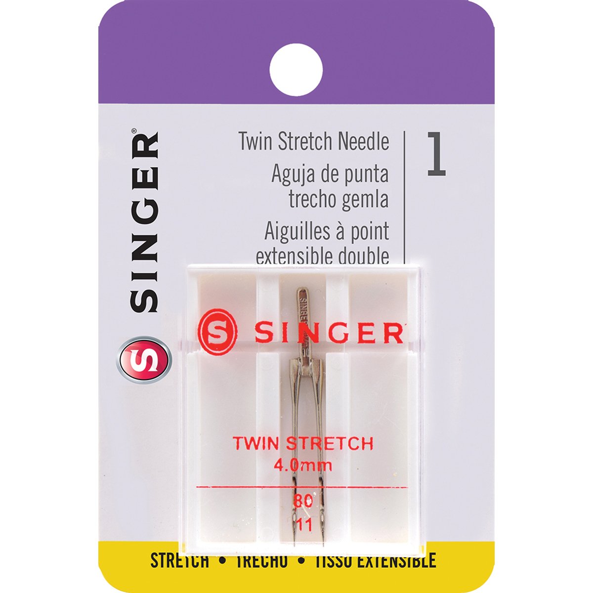 Singer Twin Stretch Machine Needle 1/Pkg-